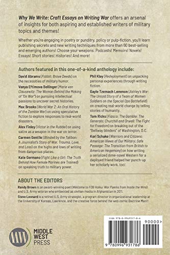Why We Write: Craft Essays on Writing War