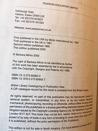 The Pyramid Principle: Logic in Writing & Thinking by Barbar