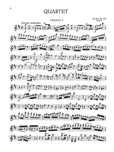 Sixteen Easy String Quartets, K. 155, 156, 157, 158, 159, 160, 168, 169, 170, 171,172, 173, 285, 298, 370, 546: Part(s) (Kalmus Edition)