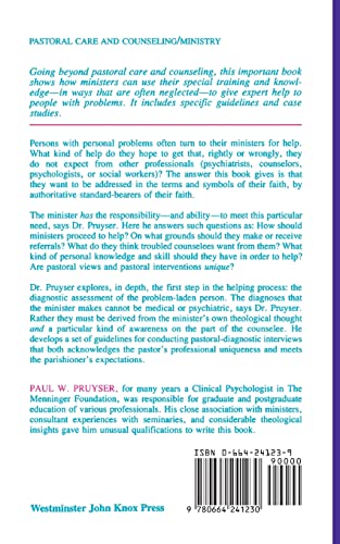 The Minister as Diagnostician: Personal Problems in Pastoral Perspective