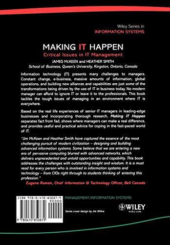 Making IT Happen: Critical Issues in IT Management