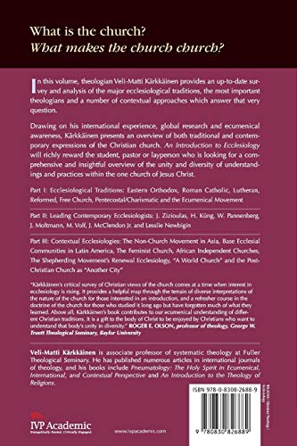 An Introduction to Ecclesiology: Ecumenical, Historical & Global Perspectives