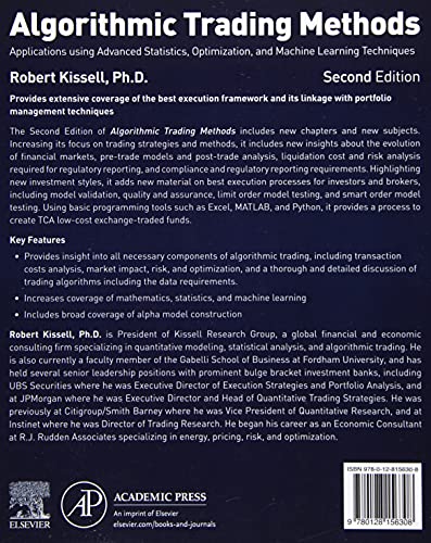 Algorithmic Trading Methods: Applications Using Advanced Statistics, Optimization, and Machine Learning Techniques