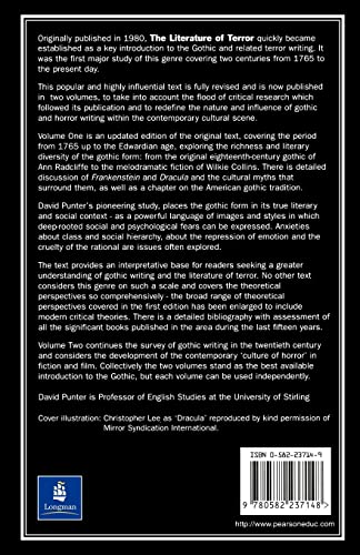 The Literature of Terror: A History of Gothic Fictions from 1765 to the Present Day, Vol. 1: The Gothic Tradition