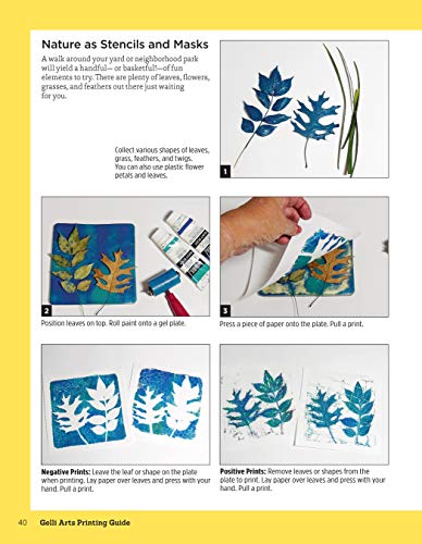 Gelli Arts (R) Printing Guide: Printing Without a Press on Paper and Fabric Using the Gelli Arts (R) Plate (Design Originals) 32 Beginner-Friendly Step-by-Step Projects, Techniques, and Inspiration