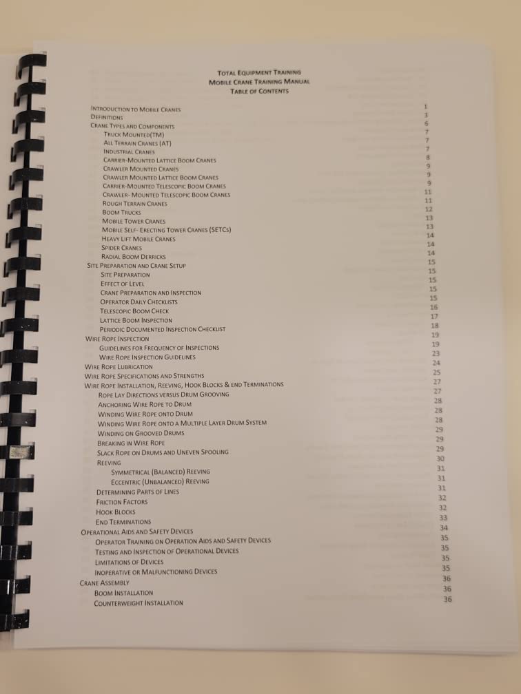Mobile Crane Certification Training Manual