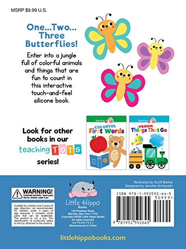 Jungle Counting - Silicone Touch and Feel Board Book - Sensory Board Book (Touch & Feel Sensory Board Books for Baby & Toddler Time)
