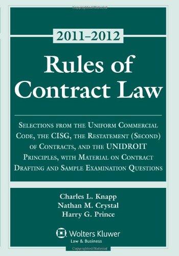 Rules of Contract Law 2011 Statutory Supplement