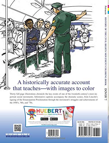 History of the Civil Rights Movement Coloring Book (Dover Black History Coloring Books)