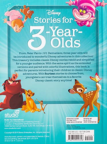Disney Stories for 3-Year-Olds (Padded Storybooks)