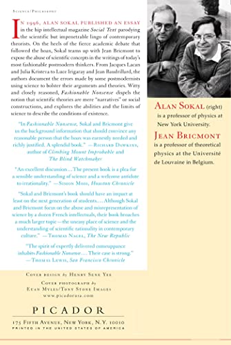 Fashionable Nonsense: Postmodern Intellectuals' Abuse of Sci