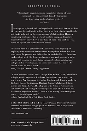 In Praise of Antiheroes: Figures and Themes in Modern European Literature, 1830-1980