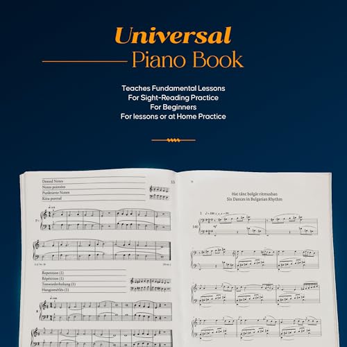 Mikrokosmos Volume 1 (Pink): Piano Solo - Piano Lessons Classic - Pink Piano Book with Music Theory and Exercises - Piano Sheet Music Book in English, French, German, and Hungarian