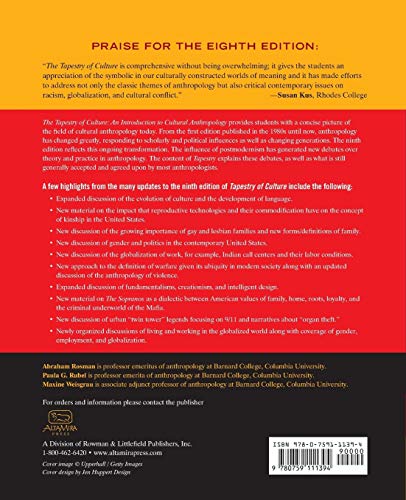 The Tapestry of Culture: An Introduction to Cultural Anthropology, Ninth Edition