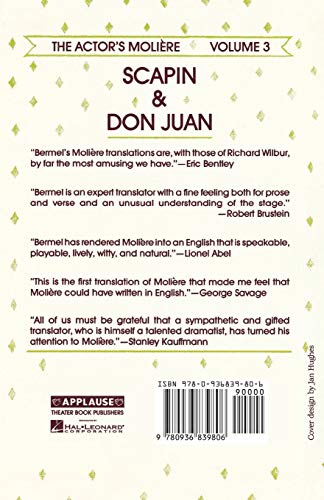 Scapin & Don Juan: The Actor's Moliere (Volume 3) (Applause Books, Volume 3)