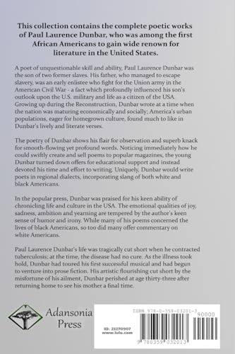The Complete Poems of Paul Laurence Dunbar: An African American Poet, Novelist and Playwright in the Late 19th Century