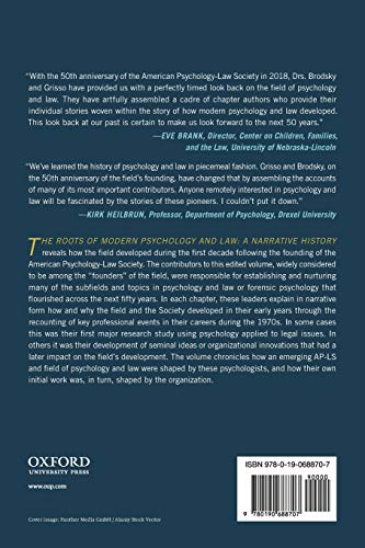 The Roots of Modern Psychology and Law: A Narrative History