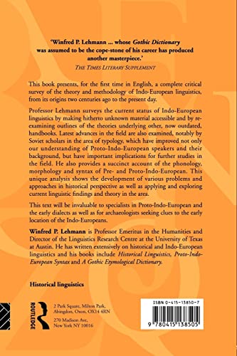 Theoretical Bases of Indo-European Linguistics