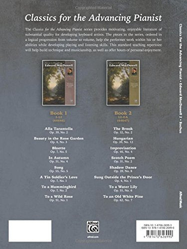 Classics for the Advancing Pianist -- Edward MacDowell, Bk 2: Late Intermediate to Early Advanced Repertoire (Classics for the Advancing Pianist, Bk 2)