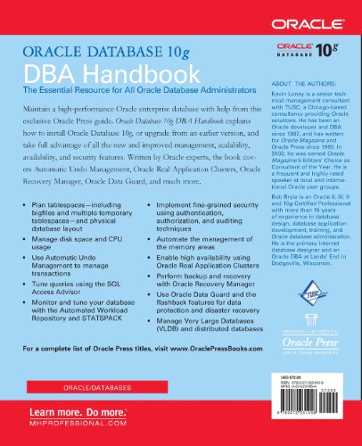 Oracle Database 10g DBA Handbook