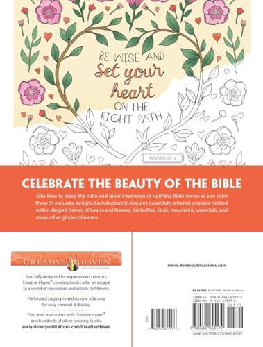 Creative Haven Beautiful Bible Blessings Coloring Book (Adult Coloring Books: Religious)