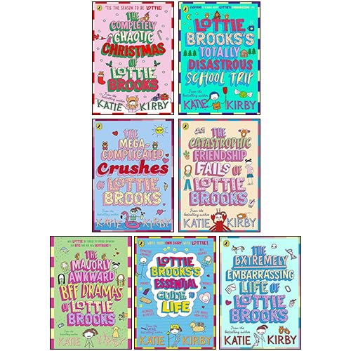 Lottie Brooks Series Collection 7 Books Set By Katie Kirby (The Completely Chaotic Christmas, Extremely Embarrassing Life, Catastrophic Friendship Fails, Totally Disastrous School-Trip & More)