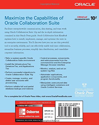 Oracle Collaboration Suite Handbook (Oracle Press)