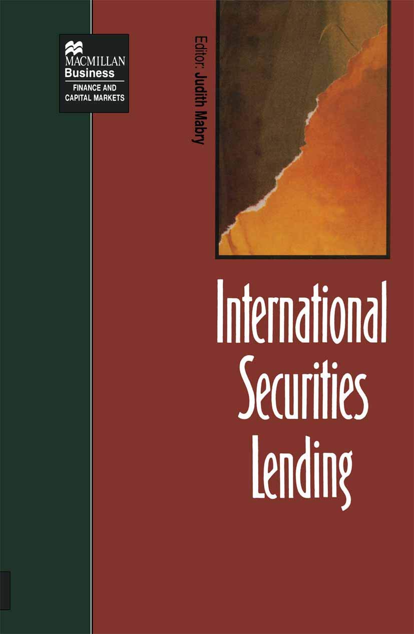International Securities Lending (Finance and Capital Markets Series)