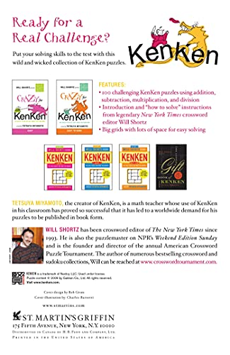 Will Shortz Presents Crazy for KenKen Killer: 100 Logic Puzzles That Make You Smarter