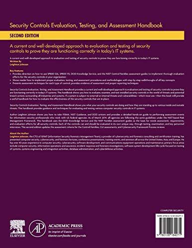 Security Controls Evaluation, Testing, and Assessment Handbook