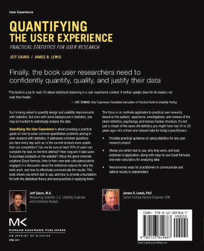 Quantifying the User Experience: Practical Statistics for User Research