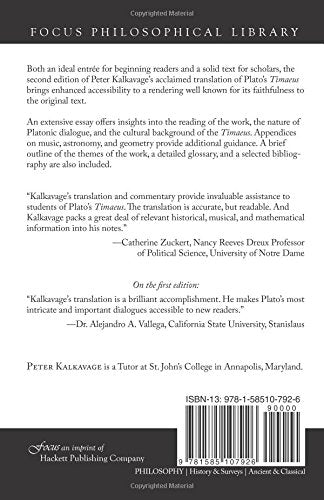 Timaeus (The Focus Philosophical Library)