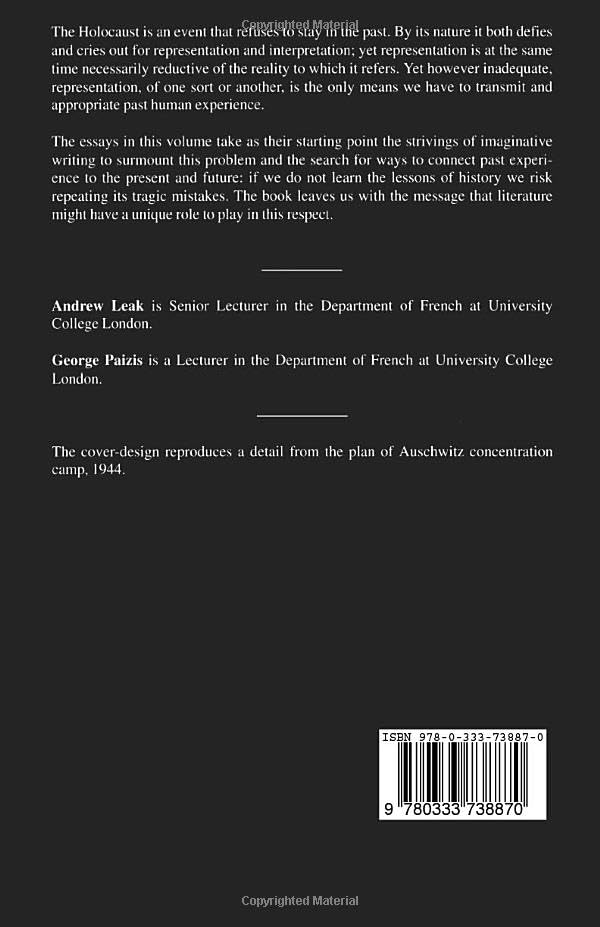 The Holocaust and the Text: Speaking the Unspeakable
