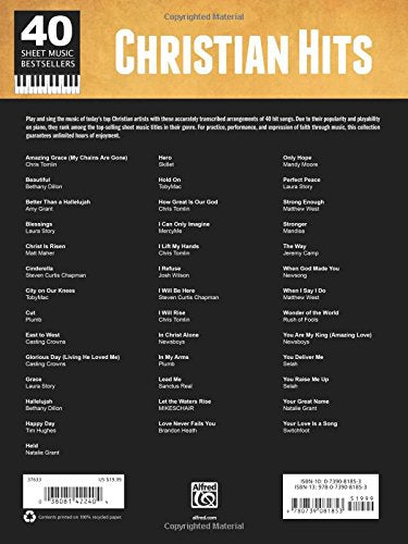 40 Sheet Music Bestsellers -- Christian Hits: Piano/Vocal/Guitar