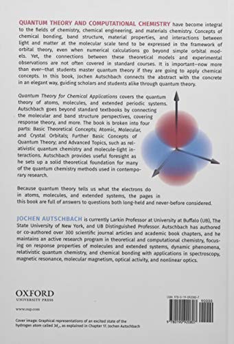 Quantum Theory for Chemical Applications: From Basic Concepts to Advanced Topics