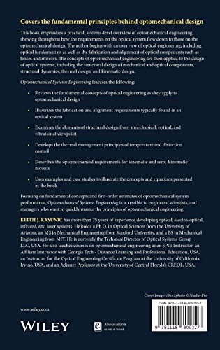 Optomechanical Systems Engineering (Wiley Series in Pure and Applied Optics)