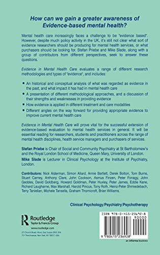 Evidence in Mental Health Care
