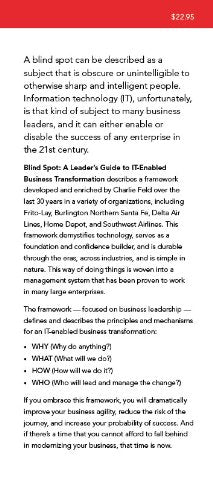 Blind Spot: A Leader's Guide To IT-Enabled Business Transformation