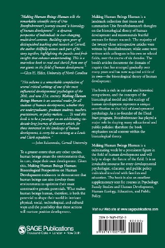 Making Human Beings Human: Bioecological Perspectives on Human Development (The SAGE Program on Applied Developmental Science)