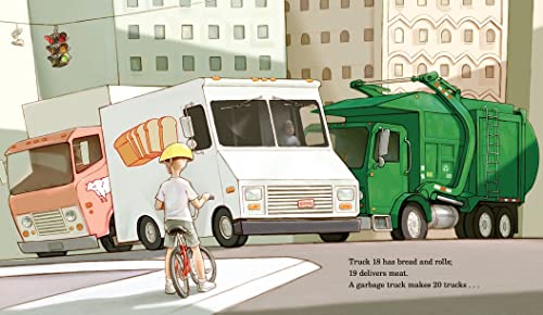 Twenty Big Trucks in the Middle of the Street by Mark Lee