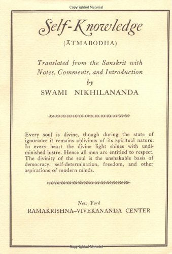 Self-Knowledge: Atmabodha