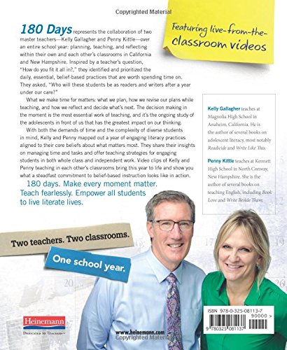 180 Days: Two Teachers and the Quest to Engage and Empower Adolescents — back cover