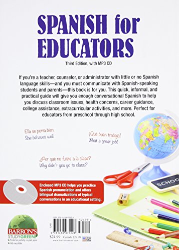 Spanish for Educators: with Online Audio (Barron's Foreign Language Guides)