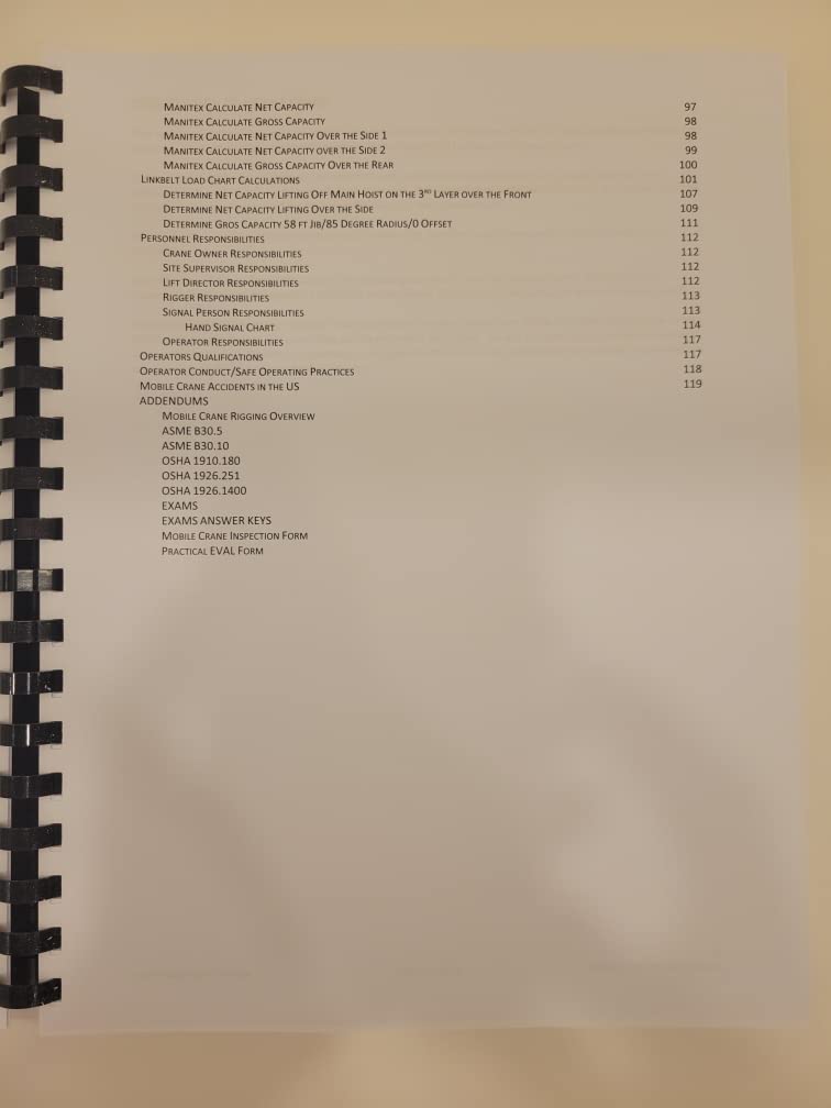 Mobile Crane Certification Training Manual