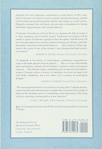 Foundations of Social Theory — back cover