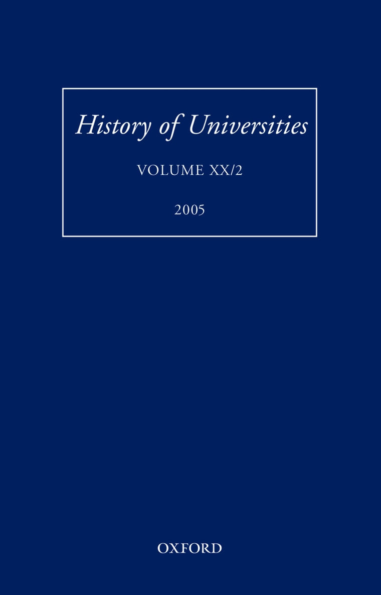 History of Universities: Volume XX/2 (History of Universities Series)