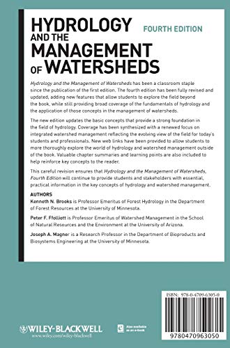 Hydrology and the Management of Watersheds — back cover