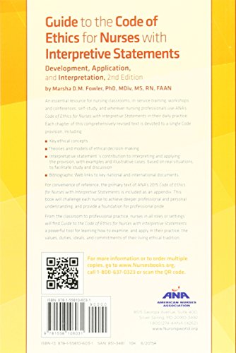 Guide to the Code of Ethics for Nurses: With Interpretive Statements: Development, Interpretation, and Application