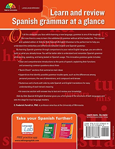 Side-By-Side Spanish and English Grammar, 3rd Edition