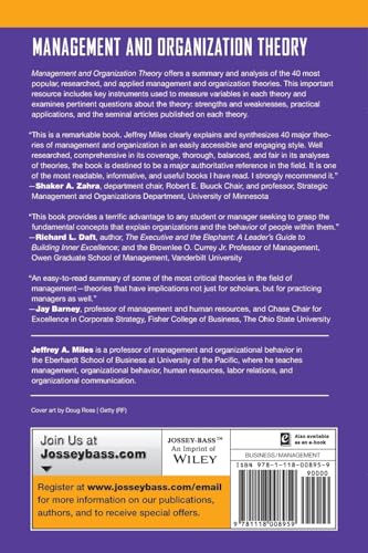 Management and Organization Theory: A Jossey-Bass Reader